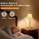 Lot de 2/4 lampes de table sans fil LED, lampe de bureau rechargeable, veilleuse tactile sans fil, design minimaliste, pour r image 1