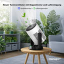 monsga 2-in-1 Smart-Luftreiniger & Luftzirkulationsventilator AP200, 360° omnidirektionale Oszillation, 280 m³/h CADR für Allergene & PM2.5, 25 dB ultra-leise, App-/Fernbedienung, ganzer Raum Kühlung & Klimaanlagen-Begleiter image 2