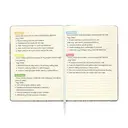 Jubiluu Carnet à couverture rigide en tissu, format A5, ligné, 96 feuilles intérieures, papier offset 100 g/m², marque‑page et élastique, coloris crème classique, pour écrire, l’école, le bureau, et comme cadeau - Forêt brumeuse image 7