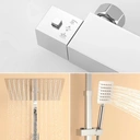 Ensemble de douche en acier inoxydable avec thermostat, hauteur réglable 96,5-130CM image 4