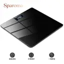 Sparoma AD-26 Black Digital Bathroom Scale – Battery Powered (2×AAA,Batteries Not Included), 180kg/400lb Capacity, 0.05kg Precision, 4mm Tempered Glass, LCD Display, for Bathroom, Bedroom & Home Use image 1