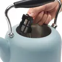 Haden Highclere Retro Kettle, 1.5L, Fast Boil, Coated Stainless Steel, Pool Blue - 197221 image 3
