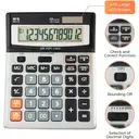 M&G Desk Calculator 12 Digit Extra Large LCD Display Calculators with Check & Correct, Dual Solar Power and Battery, Multi-Functional Financial Office Business Calculator with Big Buttons image 4