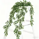 Wei's Moment Lot de 2 guirlandes de feuilles de saule artificielles en soie vert - 1,7 m image 1