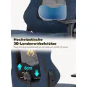 SYMINO Chaise de jeu ergonomique en cuir PU vintage avec support lombaire 3D et inclinable 90-155° - Bleu image 4