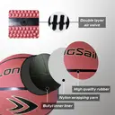 High-quality Rubber Basketball(22") Size3# Reddish Brown image 6