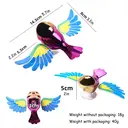 Simulation Flying Bird Motorcycle – Wind-Powered Car Ornament with Realistic Flapping Wings, Aerodynamic Design for Sunroof, Window & Handle Use (Blue),blue image 1