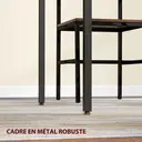 HOMCOM Table de salle à manger pliante table de cuisine extensible avec 2 rabats style industriel rectangulaire pour petit espace, table à abattant pour 2-4 personnes, marron rustique image 3