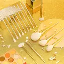 DUcare Coffret de 15 pinceaux de maquillage - Gold & Silver Glow image 1
