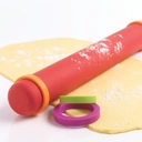 Mastrad Rouleau à pâtisserie réglable antiadhésif Rouge – Contrôle d’épaisseur 2 à 8 mm – Silicone sans BPA – 41 cm image 4