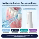 BAIR CARE M11 Hydropulseur dentaire avec assainissement UV (99,9 % d’élimination des bactéries), Très grand réservoir 360 ml, Rangement des buses, Rechargeable USB-C, Autonomie 30 jours, 4 modes de nettoyage, Étanche IPX8 pour appareils orthodontiques et voyage image 4