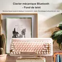 【Souris offerte】Clavier mécanique 75 % tri-mode Lofree OE914, disposition QWERTY US, 84 touches, commutateurs linéaires remplaçables à chaud, batterie 4000 mAh, rétroéclairage LED aux couleurs chaudes, rose chaud image 2