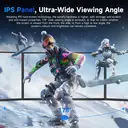 UPERFECT 22" 2K Portable Monitor with 2560 x 1440 QHD IPS 180° Adjustable Stand USB-C Mini HDTV Double Speaker for Laptop PC PS4/5 Switch/Xbo, VESA Compatible image 4