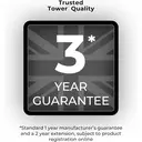 Tower T24042BLK Manual Microwave with Sleek Mirror Door, 800W, 20L, Black & Chrome image 5