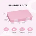 Boîte à lunch bento 5 compartiments Meoky avec double verrou - Rose image 3