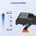 Lichico Tapis de course et de marche avec inclinaison réglable 9 % avec télécommande image 2
