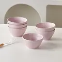 JIWOO Lurcern Superangebot 6-teiliges Familien-Set: 4,5 Zoll Mattes Lila Elegantes Keramik Kleines Schüssel-Set image 2