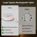 Homelist Lot de 6 spots LED RGB avec détecteur de mouvement, avec télécommande, lampe de chevet LED sans fil et rechargeable, pour murs, escaliers, cuisine, placards, sous meuble, armoires image 5