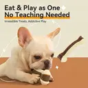 Blinkit Curved Bone Chew Toy for Dogs, Cowhide and Nylon Strong Bite Toy for Teeth Cleaning (16×6×4cm) image 1