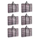 6-piece practical down comforter storage bag, space-saving, can be used to store clothes and bedding.68*50*24cm black image 0