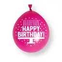 Unique Party Happy Birthday Latex Balloons, 22.5cm, 10 Pack image 3