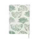 Jubiluu Carnet ligné A5 à couverture rigide en tissu avec marque-page et élastique - Ginkgo Imprint image 1