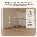 GTIMEX Table de maquillage, table de maquillage avec éclairage LED, grand miroir haute résolution, 7 compartiments de rangement ouverts, 1 grand tiroir, 3 tiroirs latéraux, 3 couleurs d'éclairage, 92,6 x 132 x 36 cm image 8