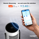 monsga 2-in-1 Smart-Luftreiniger & Luftzirkulationsventilator AP200, 360° omnidirektionale Oszillation, 280 m³/h CADR für Allergene & PM2.5, 25 dB ultra-leise, App-/Fernbedienung, ganzer Raum Kühlung & Klimaanlagen-Begleiter image 6