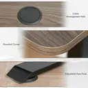 Vinsetto Electric Standing Desk, 140 x 70cm Height Adjustable Sit Stand Desk with 4 Memory Smart Panel, Stand Up Desk for Home Office, Black and Teak image 7