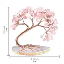 JU7CER Arbre de vie porte-bonheur courbé en cristal naturel rose image 2