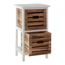 Interiors by Premier Storage Unit Portsmouth 2 Drawer White/Natural image 1