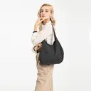 Kono Canvas Shoulder Tote Bag, Vintage Hobo Handbag for Women, Casual Top Handle Bag for Work School Travel Shopping Black image 6