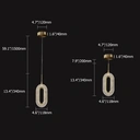 Homary Ovated Gold Ring Pendant Light 1-Light LED Lighting with Adjustable Cable image 6