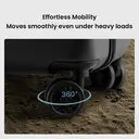 J.ZAO Valise à coque rigide de 26 pouces avec roulettes pivotantes - Grande capacité, mobilité facile - Blanc nuage image 3