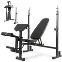 ISE Banc de Musculation Complet, Pliable Complet avec Support d'Haltères, Homme Coussin&Dossier Inclinable/Hauteur Réglable, Curl Leg Extension, SY-5024 image 0