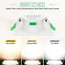 ALUSSO Lot de 6 spots encastrés LED, 230 V, IP44, carré, à luminosité réglable, 68 mm, 7 W image 2