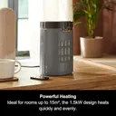 Morphy Richards HeatFlux 1.5kW Bedside Ceramic Fan Heater with Remote Control – Grey, 825051 image 3