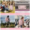 EasyJet Hand Luggage 45x36x20, Hand Luggage Backpack Airplane Men, 15.6 Inch Laptop Travel Backpack with USB Charging Port Hand Luggage Bag Business Work School for Women Teenager, Pink, New Year Sale , Top gift picks image 6