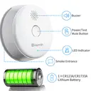 HEIMAN Smoke Detector, Radio Networkable, Wireless Smoke Detector Max. 40 Networkable Fire Alarms, 85 dB, 10 Year Battery, EN14604, with Mute Switch (Model 2SA-4 Piece) image 6