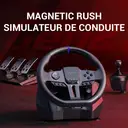 PXN Volant de jeu, rotation - 270 °/900 °, pédalier - 3 vitesses, levier de vitesses manuel - 6+1, vibrations double moteur, indicateurs RGB, multiplateforme, modèle V9 Gen2 image 7