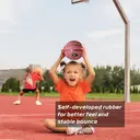 High-quality Rubber Basketball(22") Size3# Reddish Brown image 3