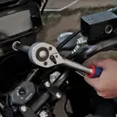 WORKPRO Jeu de douilles -108 pièces 1/4 po et 1/2 po avec embouts, clé à cliquet à dégagement rapide, kit d'outils mécaniques CR-V pour bricolage et auto image 5