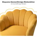 Fauteuil en Velours HULALA HOME avec Dossier Épais, Design Moderne et Pieds Dorés, Idéal pour le Salon et la Chambre, Jaune image 4