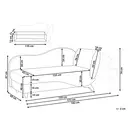 Beliani Chaiselongue mit rechtsseitigem Polster, verstellbarer Kopfstütze, Stauraum und Kissen in Dunkelgrau MERI II image 2