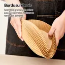 ochama x J.ZAO Papier pour Friteuse à Air - 100 Feuilles de Papier Cuisson Jetable, Résistant à la Chaleur, Qualité Alimentaire, Essentiel pour Friture à Air, Cuisson et Conservation - Accessoires de Cuisine - 1 Pack de 100 pièces image 6