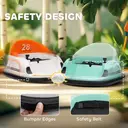 AIYAPLAY Kids Bumper Car 12V Waltz Car Ride on Toy 360° Rotation with Remote Control, Dual Joystick, Music, USB, LED Lights, image 1