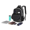 Travel Laptop Backpack with USB Charging Port, Water Resistant Business Work Computer Bag, Casual Daypack Schoolbag Rucksack for Women Men, Fits 15.6-inch Laptop, Lightweight Durable Daily Backpack Grey image 4