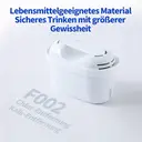 VIVREAL Wasserfilter 6er-Pack Kompatibel mit Brita-Kannen, Mehrschichtige Filtration Entfernt Chlor, Kalk & Schwermetalle, Lebensmittelechtes Material, Dual-Channel-Design, Effizient & Umweltfreundlich F002 image 2