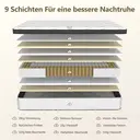 GTIMEX Matratze, 7-Zonen-Federkernmatratze, 140 x 200 cm, 25 cm hoch, H3, orthopädische Matratze, mit Spannbettlaken, 9-seitiges atmungsaktives Material, für Kinder und Erwachsene image 5