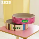 ZEZE Retro Heart Shaped Cat Scratcher Bed, Scratch Resistant, 2 in 1 Claw Grinding & Rest Bed image 0